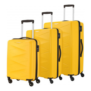 Kamiliant by American Tourister : Large Cabin & Check-in Set (78 cm) - TRIPRISM SPINNER 3PCSET SAFFRON YELLOW - Yellow