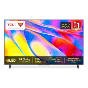 TCL C725 126 cm (50 inch) QLED Ultra HD (4K) Smart Android TV (Black) 2021 Model Works with Video Call Camera  (50C725)