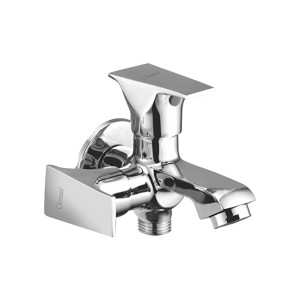 Oleanna Ogl2In1Bc Global Brass Two Way Bib Cock/Tap Two Way Faucet (Silver, Chrome Finish)