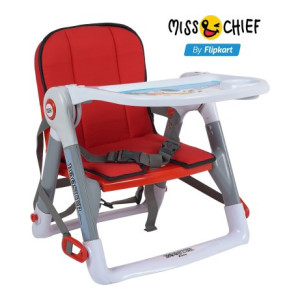 Miss & Chief Baby 3-in-1 Convertable Booster Chair with Dining Tray  (Red)