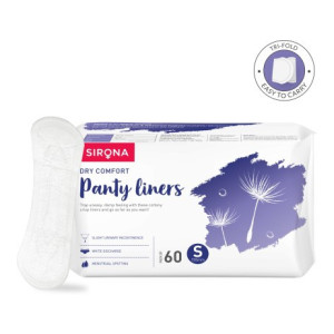 SIRONA Ultra-Thin Premium Panty Liners (Regular Flow) 60 Counts - Small Pantyliner  (Pack of 60)