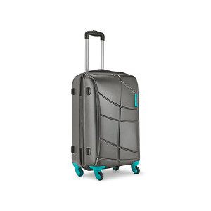 Safari Crypto 65 Cms Polycarbonate Gunmetal Trolley Bag Cabin 4 wheels Hard Suitcase, (CRYPTO654WGNM)
