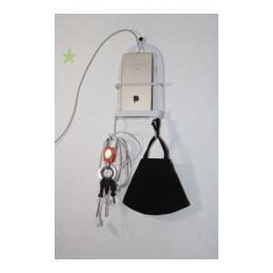 *MASTERLINK*  incrediblehub Multipurpose Wall Hanging Organizer Iron Key Holder  (2 Hooks, White)