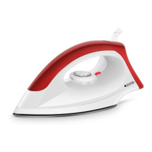 83% OFF ON zigma Glide with Non-stick Triple-coated Soleplate Light Weight 1000 W Dry Iron  (Red&White Metallic)