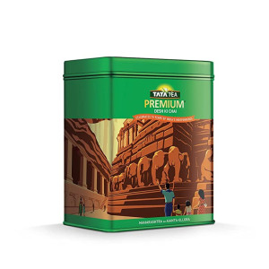 *MASTERLINK*  Tata Tea Premium -Desh ka Garv Collectible Tin Pack | Maharashtra Ka Ajanta-Ellora | Celebrating 75 years of India’s Independence | Black Tea | 250g