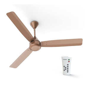 Crompton Energion Cromair 1200mm (48 inch) High Speed 5S 28W Energy Efficient BLDC Ceiling Fan with Remote (Brown)