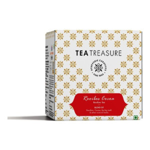 *MASTERLINK*  TeaTreasure Rooibos Cocoa Tea- 10 Pyramid Tea Bags Chocolate Herbal Tea Box  (10 Bags)