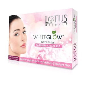 Lotus Herbals Whiteglow Insta Glow 4 In 1 Facial Kit, 37gm X 4 packs
