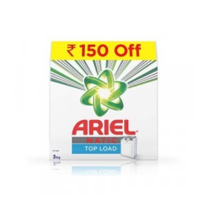 Ariel Matic Top Load Detergent Washing Powder - 3 kg (Rupees 150 Off)