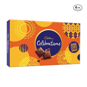 Cadbury Celebrations Chocolate Gift Pack - Assorted, 130.9g- Pack of 4