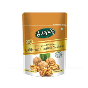 Happilo 100% Natural Californian Inshell Dried Walnut 200g | Premium Akhrot Giri | High in Protein & Iron | Low Calorie Nut [COUPON]