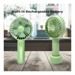 *MASTERLINK*  cinefx Powerful 4 Inch Rechargeable Mini Fan with 2000 mAh Battery, 3 Speed mode 40 mm Ultra High Speed 5 Blade Table Fan  (GREEN, Pack of 1)