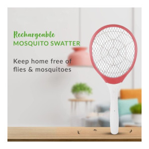 MosZap Rechargeable Mosquito Swatter, Electric Insect Killer Indoor, Outdoor  (Bat)