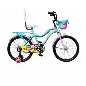 LEADER Buddy 20T Kids Cycle with Training wheels For Age Group 5 to 9 Years 20 T Road Cycle  (Single Speed, Green, Pink)