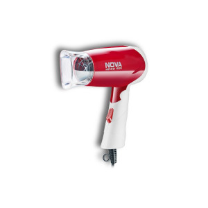 NOVANHP 8103 Silky Shine 1300W Hot & Cold Foldable Hair Dryer - Red & White
