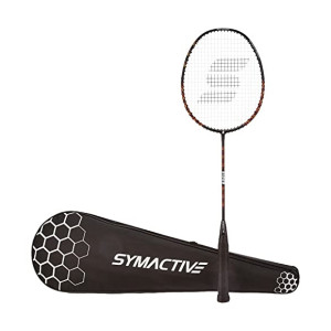Amazon Brand - Symactive Full Graphite High Performance Badminton Racquet - Beginnner, S1000 (with Cover)
