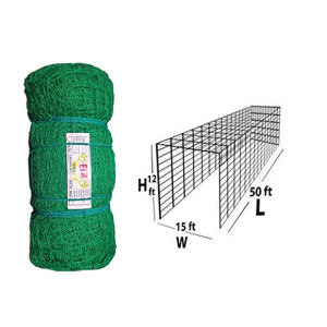 Elk Power 50x15x12 Feet with Roof Cover Cricket Net (Green), (EKL_25)