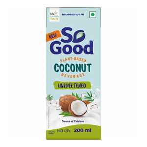 So Good Coconut Beverage Unsweetened 200ml (Chennai available) Order max qty
