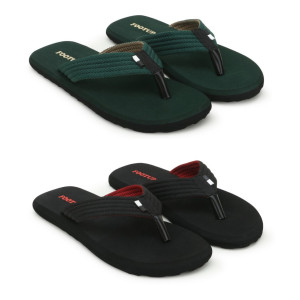 Footup : 2 Pairs| EVA| Ultralightweight| Premiun| Comfort| All Seasons Trendy|Slippers Slippers  (Multicolor 6)