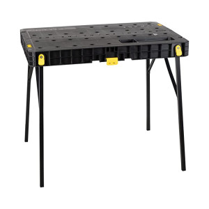 STANLEY STST83492-1 6.7 Kg Essential Workbench with 320 Kg Load Capacity with Foldable Worktop for Easy Transport & Storage for Home, DIY & Professional Use, YELLOW & BLACK (Made in Israel) (Coupon)