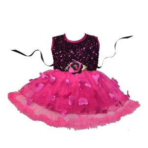 MAGNETE : Baby Girls Midi/Knee Length Casual Dress  (Pink, Sleeveless)