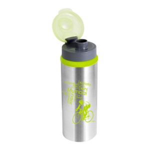 NanoNine Sprint Water Bottle with Flip Top , 750 ml ,Green 750 ml Bottle  (Pack of 1, Green, Steel)