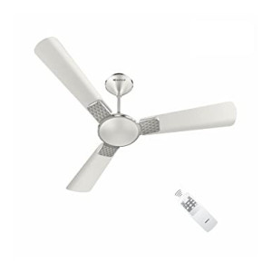Havells Enticer Decorative BLDC 1200mm Energy Saving with Remote Control 5 Star Ceiling Fan (Pearl White, Pack of 1) [COUPON]