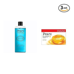 Pears Soft and Fresh Shower Gel, 250ml & Pears Pure And Gentle Soap Bar, 125g (Pack Of 3)