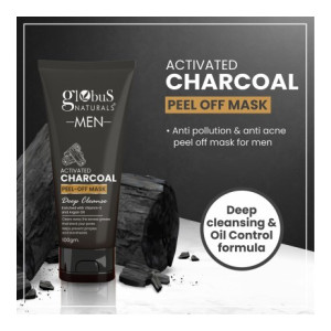 UPTO 70% OFF GLOBUS NATURALS Anti Pollution & Anti Acne Charcoal Peel Off Mask, For Men  (100 g)