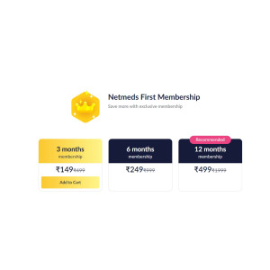 Netmeds : FREE 3 Months Membership worth 499 for FREE
