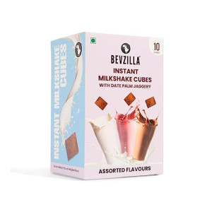 OfferTag: Bevzilla Assorted Instant Milkshake 10 Cubes Pack with Organic  Date Palm Jaggery, Zero Refined Sugar, No Preservatives, Drop Stir & Enjoy,  Perfect For Kids & Adults, Plant-Based Vitamins, 42% Off