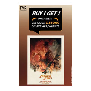 Buy 1 Get 1 Free Movie Ticket Of On Indiana Jones in PVR Cinemas