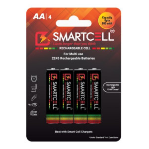 Smartcell AA Ni-MH Rechargeable 800mAH Battery  (Pack of 4)