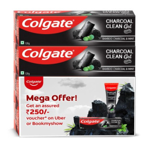 Colgate Charcoal Clean Toothpaste (120g x 4pcs) with Uber/Bookmyshow voucher Toothpaste  (480 g)