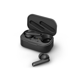 PHILIPS TAT4506BK/00 TWS Earbuds with Active Noise Cancellation (IPX4 Water Resistant, 24 Hours Playback, Black)
