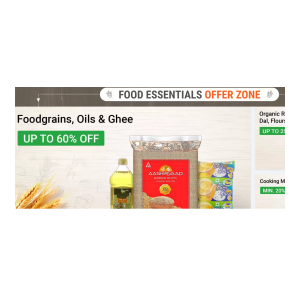 Flipkart : Grocery at Lowest Price  Save ₹ 300 Extra on first four orders + 10% Instant Discount on DBS bank Credit cards