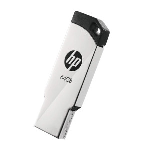 HP v236w USB 2.0 64GB Pen Drive, Metal, Silver