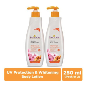 Santoor by Wipro Perfumed Body Lotion for Skin Whitening & UV Protection  (500 ml)