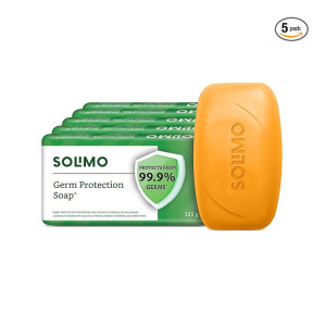 Amazon Brand - Solimo Germ Protection Soap, 125gm (Pack of 5)