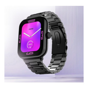 Noise Icon 3 Plus with 2" HD Display, Metal Dial, Functional Crown Smartwatch  (Elite Black Strap, Regular) + Noise Buds Worth Rs.999 Absolutely Free [FCFS Basis] For First 500 Users