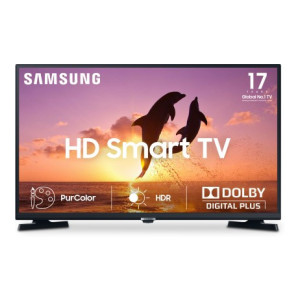 SAMSUNG 80 cm (32 Inch) HD Ready LED Smart Tizen TV with Bezel-free Design  (UA32T4380AKXXL) [Use 50 supercoins for 500 off (Account Specific)+PAY WITH  ICICI 6 MONTH EMI TXN]
