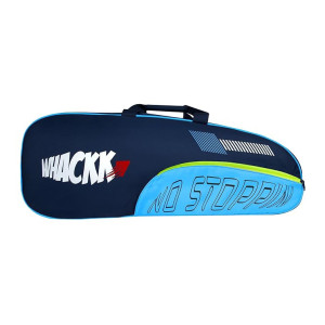 Whackk Rally Blue Navy |Unisex Lightwieght Stylish Tennis Badminton Squash Shuttle Equipment Kit Cover Bag |2 Spacious Compartments|Backpack & Duffel |Easy Access Pocket |Racket Tennis-4 Badminton-6