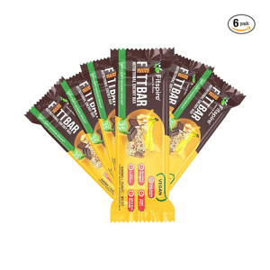 Fitspire Fitt Energy Bar, 100% Vegan, Provide Instant Energy & Essential Nutrients, Boosts Athletic Performance, Improves Muscle Recovery (Chocolate Banana Walnut, Pack Of 6)