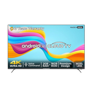 Power Guard 127 cm (50 inches) Frameless 4k Ultra HD Smart LED TV PG50F4k (Black) [Apply Rs.2000 Coupon + Rs. 1000 on Citibank Card]