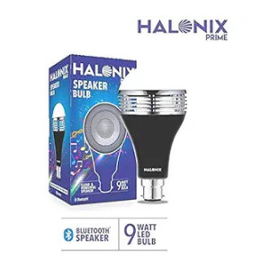 Halonix B22D 9-Watt LED Bluetooth Speaker Music Bulb (White and Yellow Light). No Cable-No Charging