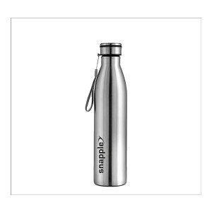 Snapple Stainless Steel Water Bottle, Silver | 100% Leak Proof | Office Bottle | Gym Bottle | Home | Kitchen | Hiking | Treking Bottle | Travel Bottle (Tag 1000 ML)