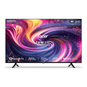 Acer 127 cm (50 inches) H PRO Series 4K Ultra HD Smart LED Google TV AR50GR2851UDPRO (Black) [Apply ₹3500 coupon +  Rs. 1750 Instant Discount on HDFC Bank Credit Card / Rs. 2500 Instant Discount on HDFC Bank Credit Card EMI]