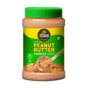 DiSano Peanut Butter, All Natural, Crunchy, Unsweetened, 30% Protein, Gluten Free, Non GMO, 1kg