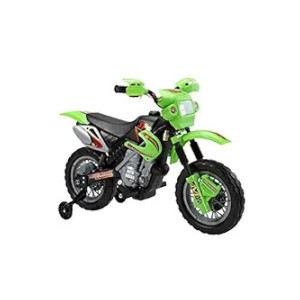 Brunte Green Kids Battery Operated Ride on Lean Bike with Light