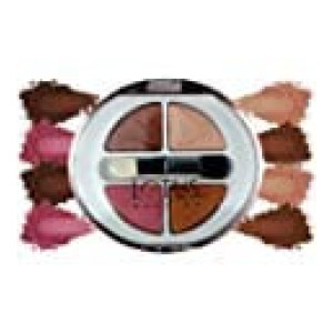 Lotus Makeup Ecostay Velvet Eye Shadow Palette Shimmery Finish, Eye Color Powder Makeup, Forestry, 5g (Multicolor)